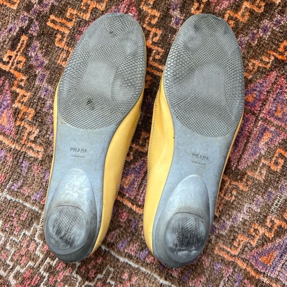 YELLOW VINTAGE PRADA SPORT BALLET FLATS - Picture 4 of 4